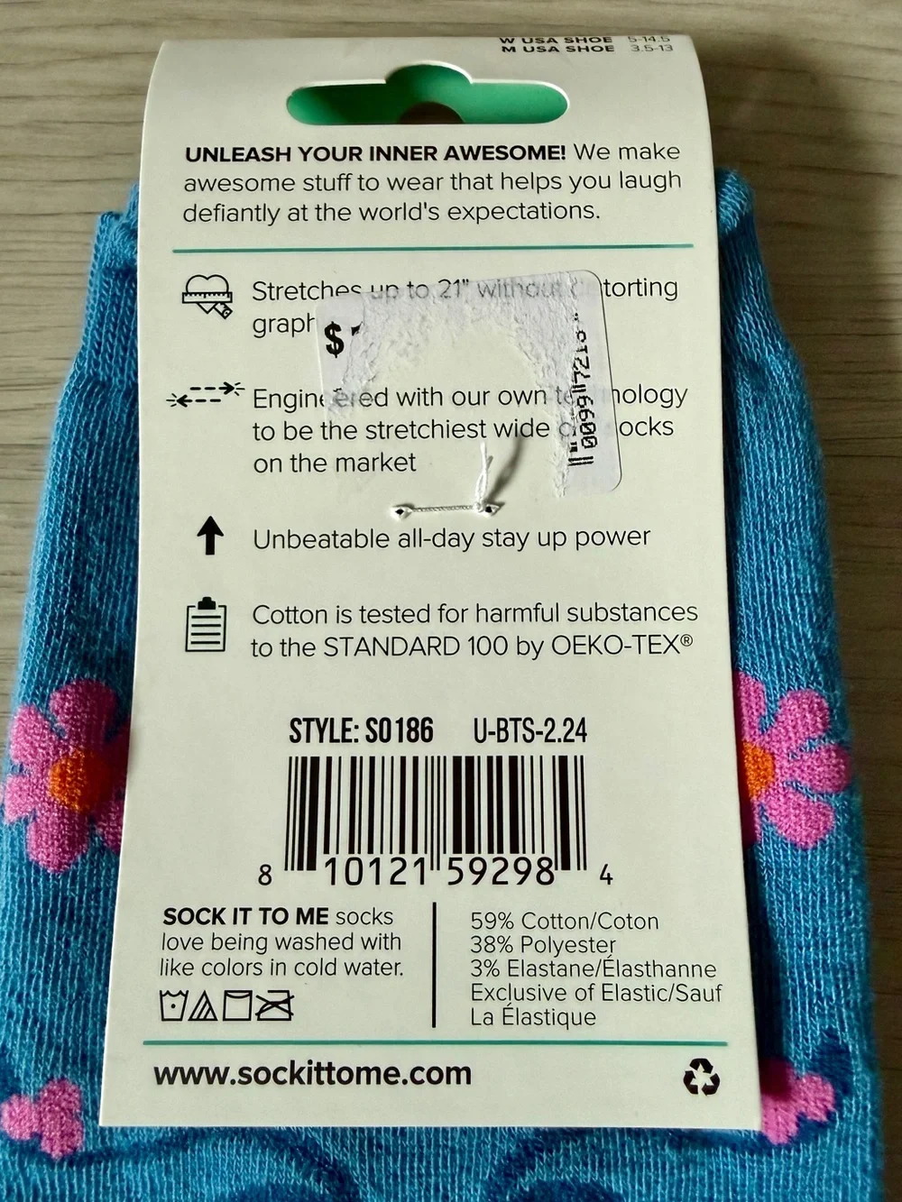 Sock It To Me Hay There Horses Wide Calf Knee High Socks Blue Unisex New Stretch